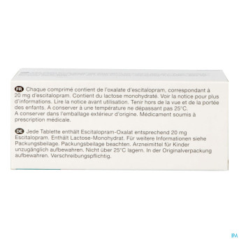 Escitalopram viatris 20mg comp pell 100