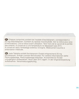 Escitalopram viatris 20mg comp pell 100