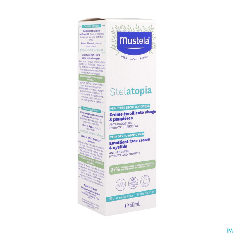 Mustela pa stelatopia creme emolliente visage 40ml