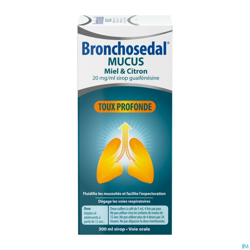 Bronchosedal mucus miel citron 300 ml 20 mg/ml