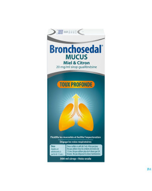Bronchosedal mucus miel citron 300 ml 20 mg/ml