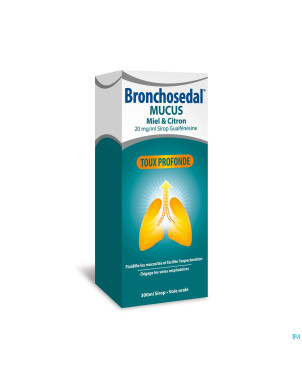 Bronchosedal mucus miel citron 300 ml 20 mg/ml