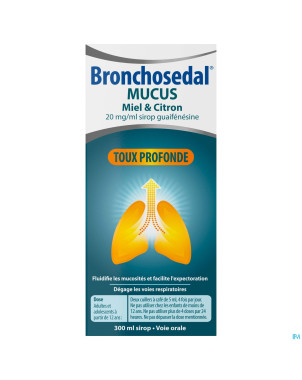 Bronchosedal mucus miel citron 300 ml 20 mg/ml