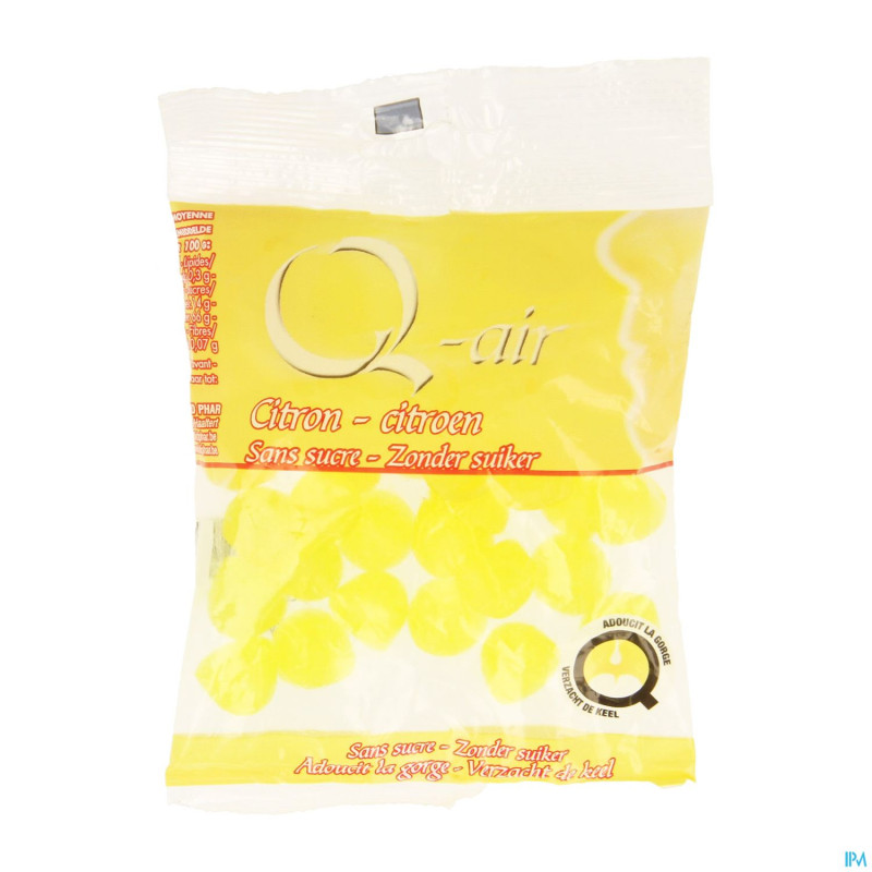 Q-air citron sans sucre    past 85g