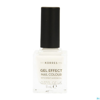Korres km gel effect nail 01 blanc    11ml
