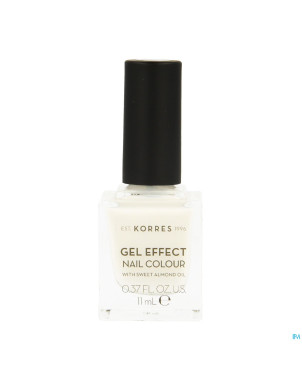 Korres km gel effect nail 02 porcelain white 11ml
