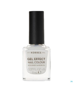 Korres km gel effect nail 02 porcelain white 11ml
