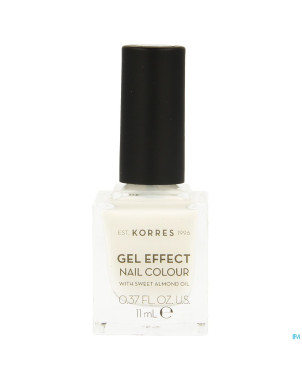 Korres km gel effect nail 02 porcelain white 11ml