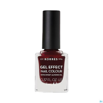 Korres km gel effect nail 57 burgundy red    11ml