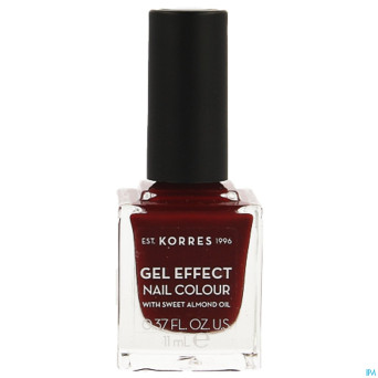 Korres km gel effect nail 59 wine red    11ml