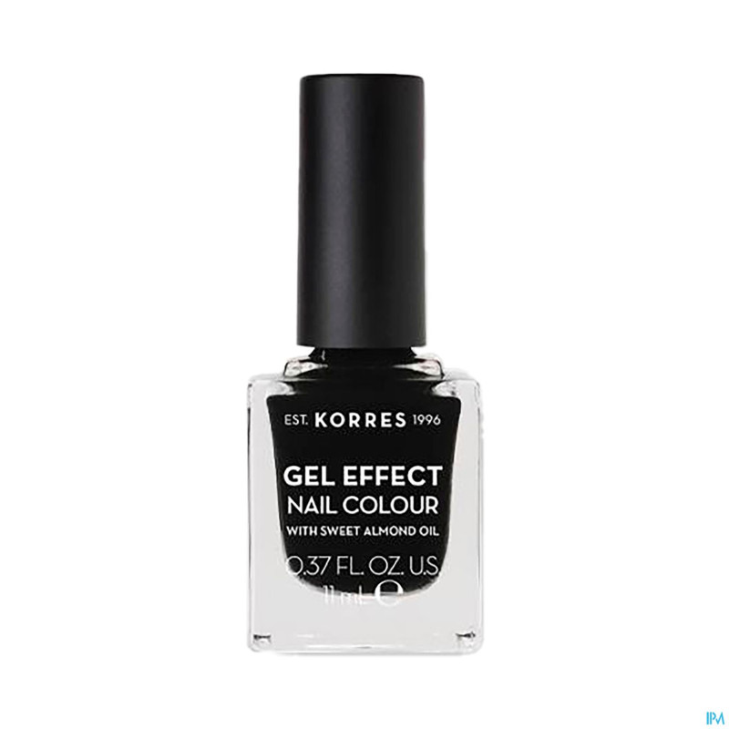 Korres km gel effect nail 100 black    11ml