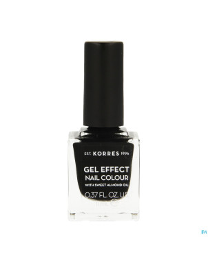 Korres km gel effect nail 100 black    11ml