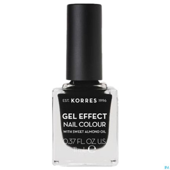 Korres km gel effect nail 100 black    11ml