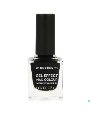 Korres km gel effect nail 100 black    11ml