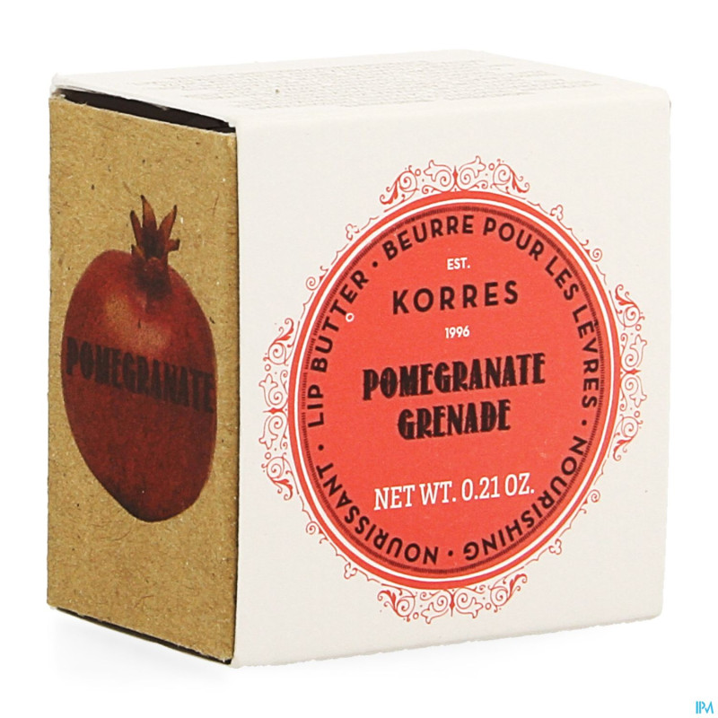 Korres km lipbutter pot pomegranate    6g