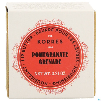 Korres km lipbutter pot pomegranate    6g