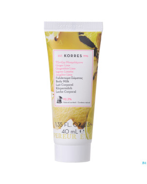 Korres kb lait corporel gingembre lime    40ml