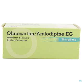 Olmesartan amlodipine eg 20mg/ 5mg comp pell 100
