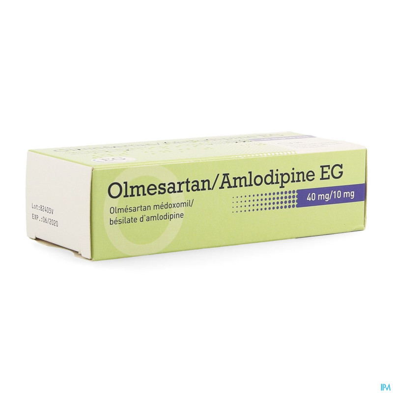 Olmesartan amlodipine eg 40mg/10mg comp pell  30