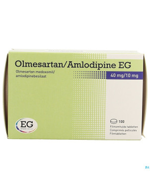 Olmesartan amlodipine eg 40mg/10mg comp pell 100