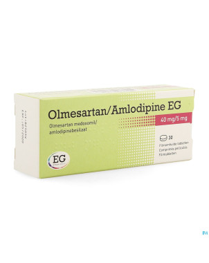 Olmesartan amlodipine eg 40mg/ 5mg comp pell  30