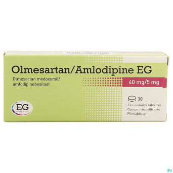 Olmesartan amlodipine eg 40mg/ 5mg comp pell  30