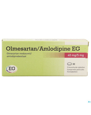 Olmesartan amlodipine eg 40mg/ 5mg comp pell  30