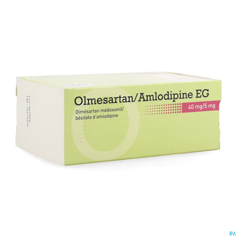 Olmesartan amlodipine eg 40mg/ 5mg comp pell 100