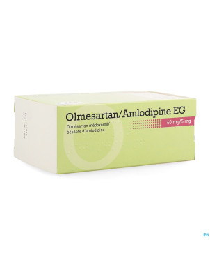 Olmesartan amlodipine eg 40mg/ 5mg comp pell 100
