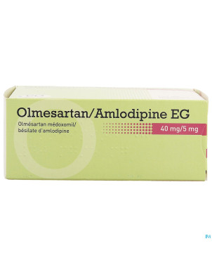 Olmesartan amlodipine eg 40mg/ 5mg comp pell 100