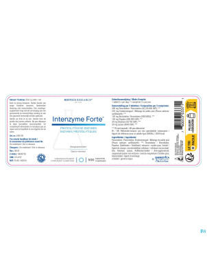 Intenzyme forte biotics comp 500