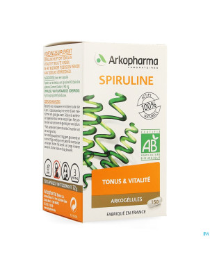 Arkogelules spiruline bio  caps 150