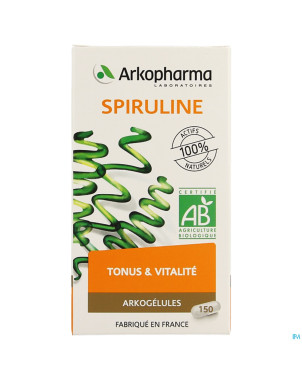 Arkogelules spiruline bio  caps 150