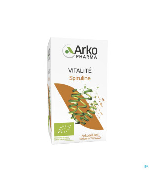 Arkogelules spiruline bio  caps 150