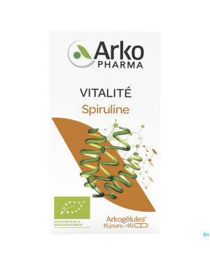 Arkogelules spiruline bio   caps 45