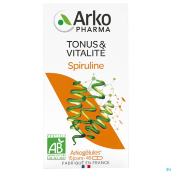 Arkogelules spiruline bio   caps 45