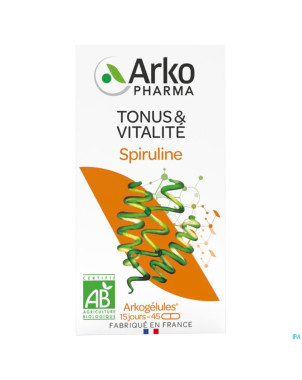 Arkogelules spiruline bio   caps 45