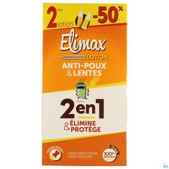 Elimax lotion a/poux    fl 2x100ml