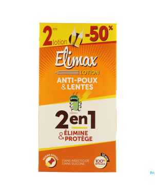 Elimax lotion a/poux    fl 2x100ml