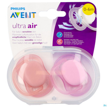 Philips avent sucette +0m 2 air mix    scf244/21