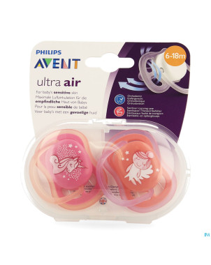 Philips avent sucette +6m air girl deco  scf345/22