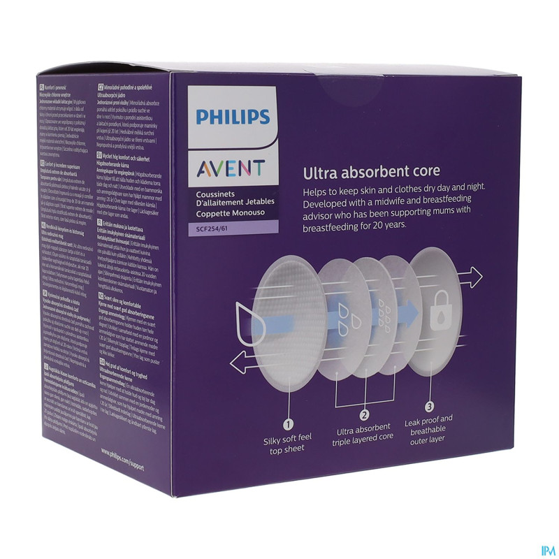Philips avent coussinets jour/nuit 60    scf254/61