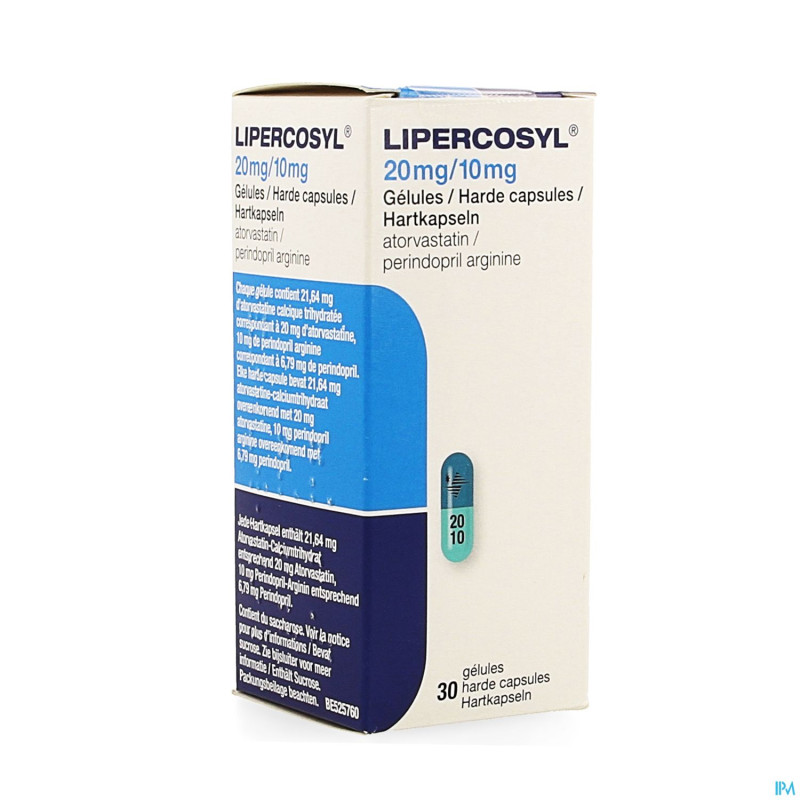 Lipercosyl 20mg/10mg caps dur 30
