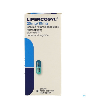 Lipercosyl 20mg/10mg caps dur 30