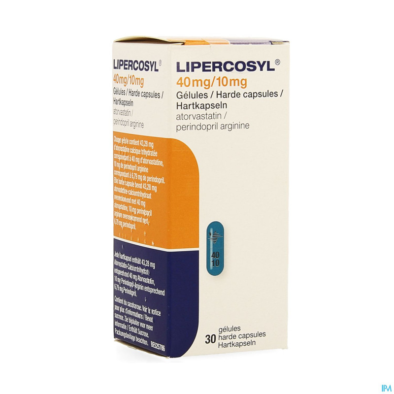 Lipercosyl 40mg/10mg caps dur 30