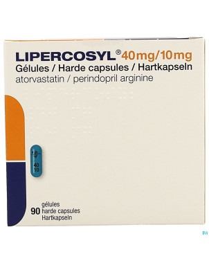 Lipercosyl 40mg/10mg caps dur 90