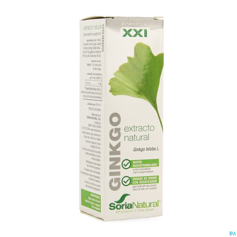 Soria ginkgo biloba xxi    extr.fl. 50ml