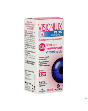 Visionlux plus gouttes yeux fl 1 x 10ml