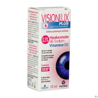 Visionlux plus gouttes yeux fl 1 x 10ml