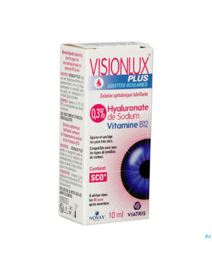 Visionlux plus gouttes yeux fl 1 x 10ml